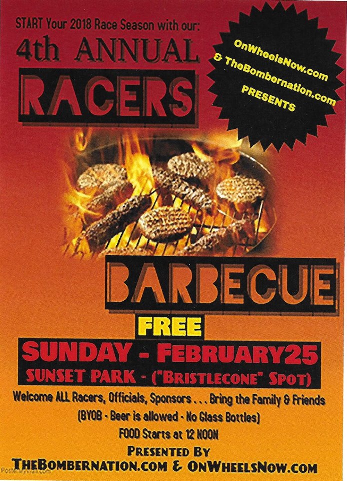 4th Annual Racers BBQ February 25